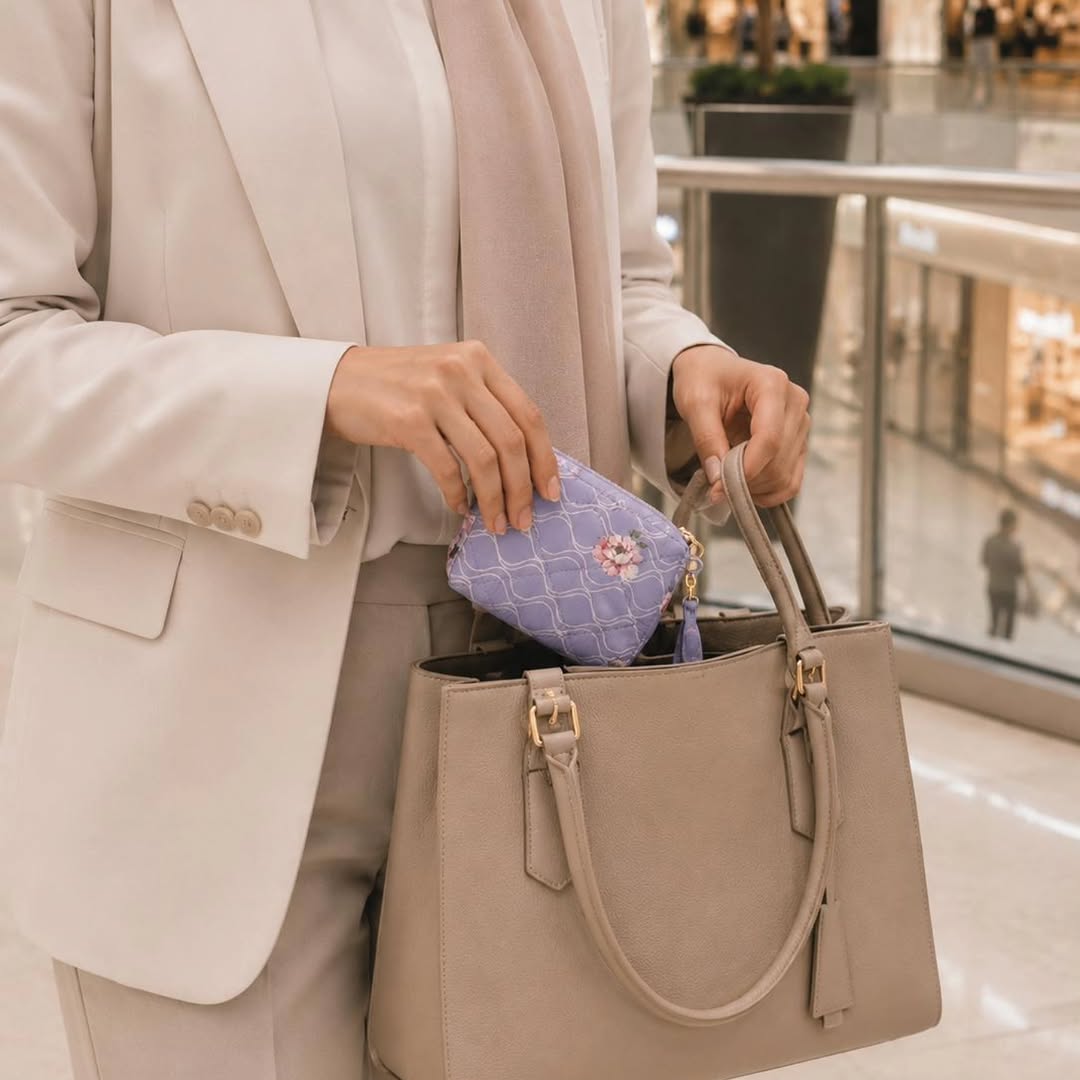 Compact prayer set pouch fits easily into a handbag at the mall — Maison Haya
